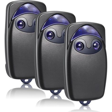 Télécommande De Porte 3 Pièces, Télécommande De Porte De Garage 433,92 Mhz Compatible Avec Flo2r-s, Floxir Floxir Flox2r Oxygène Ox2, 2 Canaux