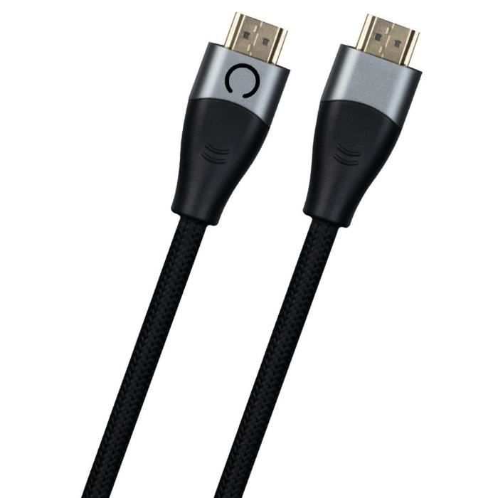 Hdmi 2.1 Cable - Konix - Nintendo Switch 2 - 4k And 8k Compatibility - Braided Nylon - Length 1.8 M - Black