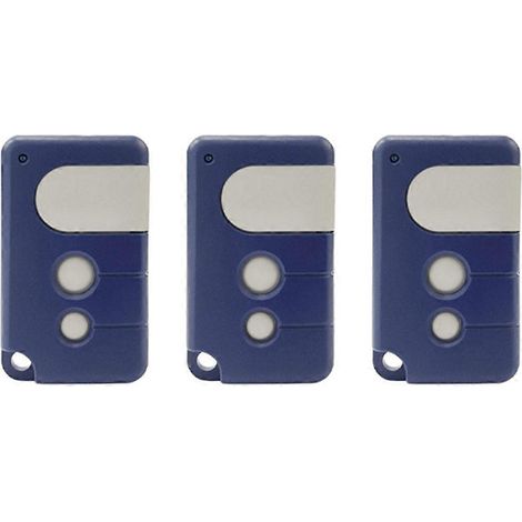 Lot De 3 Télécommandes De Porte De Garage 433,92 Mhz, Compatible Avec Les Ouvre-portes À 3 Boutons, Couleur Bleue.