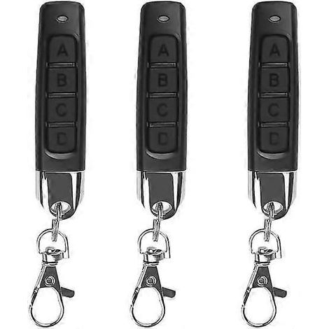 Télécommande 4 En 1 433 Mhz Avec Copieur, Ouvre-porte De Garage, Télécommande Sans Fil Et Anneau Porte-clés (3 Télécommandes)