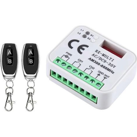 Interrupteur Universel Pour Ouvre-porte De Garage Avec 2 Télécommandes Rxwhite