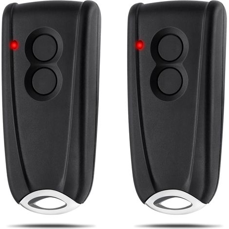 Télécommande Portail - 2 Pièces - Métal - 433,92mhz - Pour Hormann Ecostar Et Tubauto - Noir