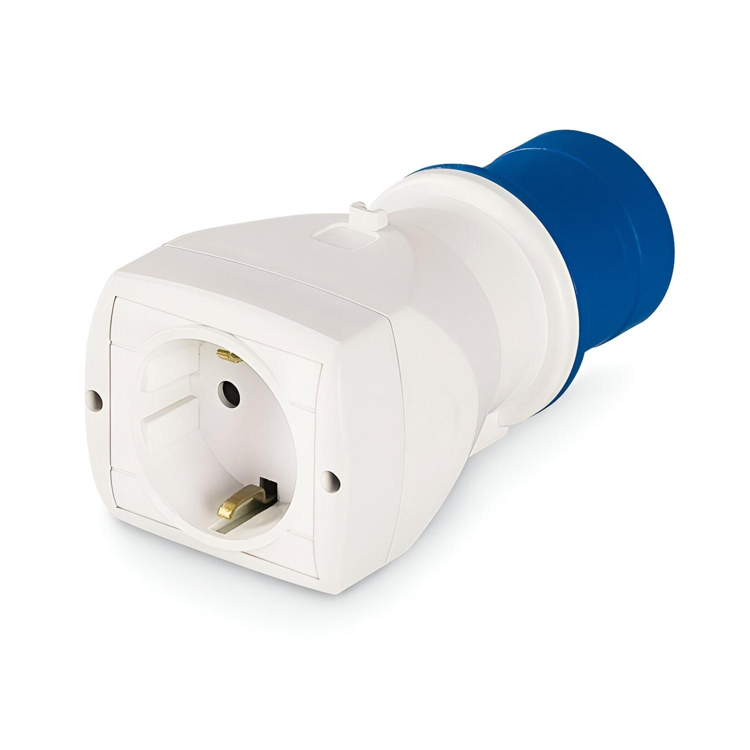 Adapter Iec309 An Typ F Anschluss Ip20 Scame Blau