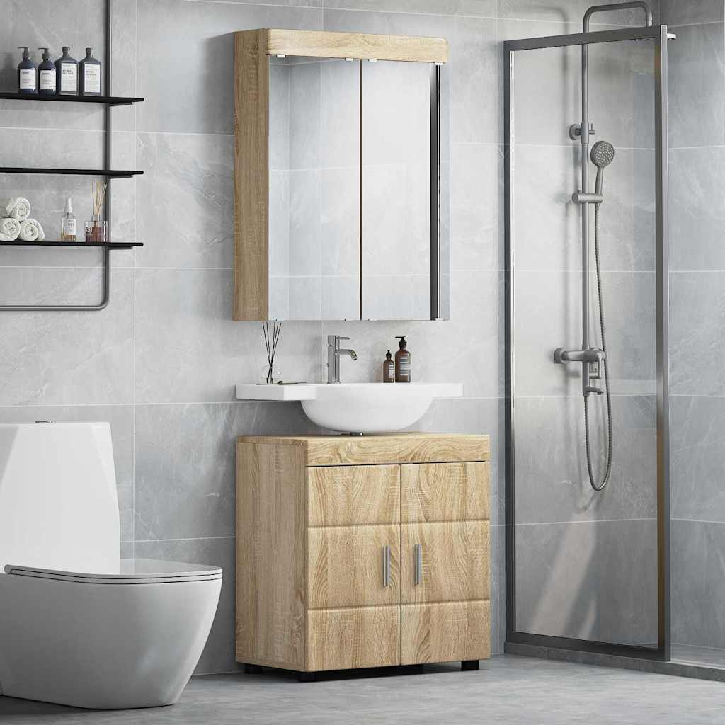 Badezimmermöbel-set Tulum 2 Pcs Sonoma-eiche 60 X 34 X 63 Cm