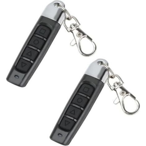 2 Pièces Telecommande Universelle Portail 433 Mhz, Télécommande Porte De Garage Universelle Avec 4 Boutons Et Fréquence Fixe, Duplicateur De Telecommande Portail Sans Fil Pour Portes De Garage