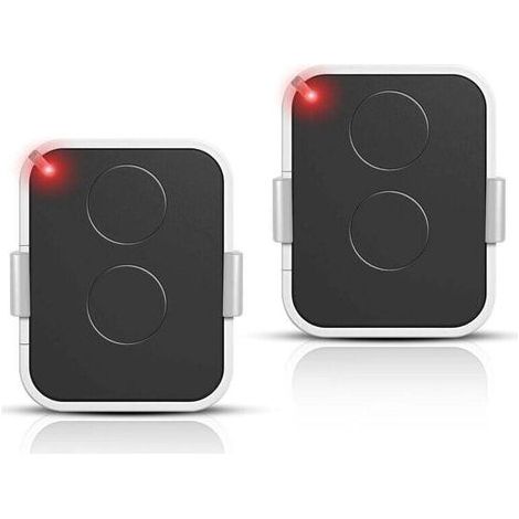 Pair Lot De 2 Télécommande Compatible Nice Era One2/on2e/on4e/on1e,433,92 Mhz Télécommande Porte De Garage,rolling Code,2 Canaux(blanc)