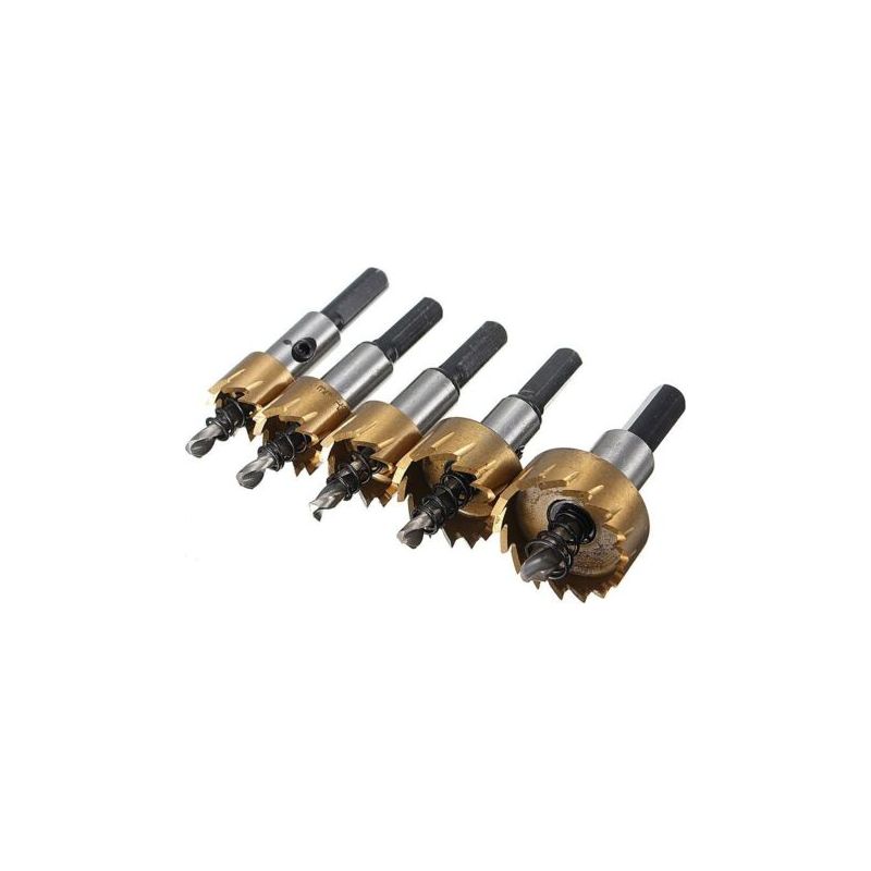 Bohrer-set, 5-teilig, 16–30 Mm Hss-lochsägen, Kobalt 6542, Hochgeschwindigkeitsbohrer Für Stahl, Metall, Holz Und Andere Materialien – Rwfraise Für Bohrer
