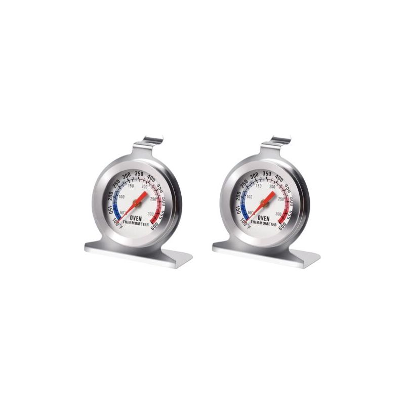 Set Mit 2 Edelstahl-ofenthermometern Für Gasöfen, Pizzaofenzubehör, Ofenthermometer