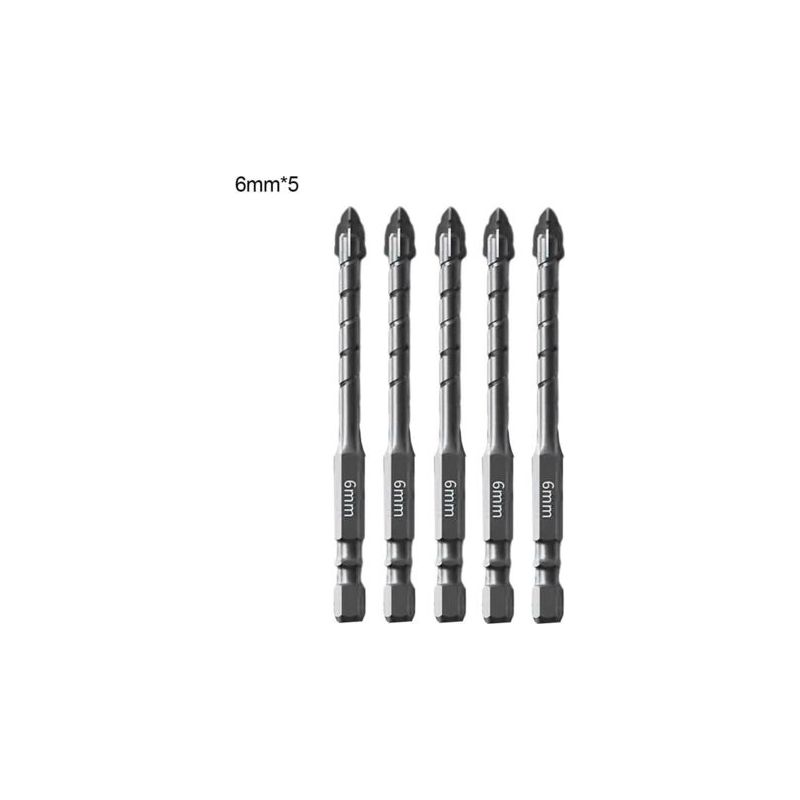 Set Mit 5 Einzigartigen Exzenterbohrern Für Präzises Bohren In Glas Und Hartkunststoffen (b)