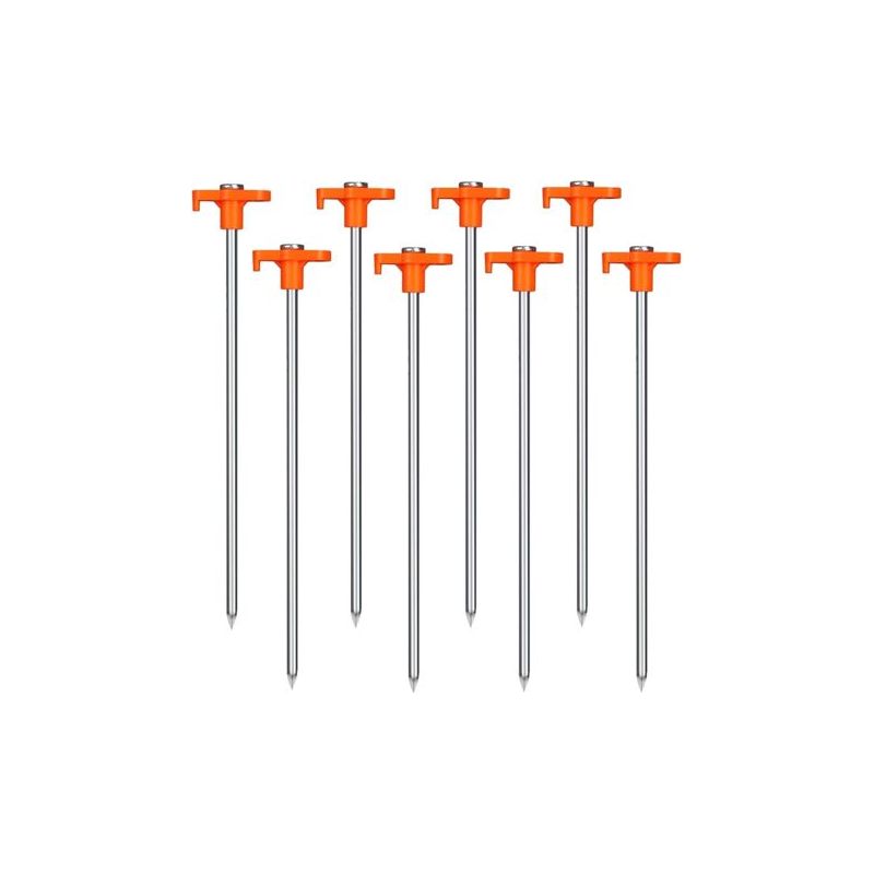 Set Mit 8 Schraubheringen Mit Gewinde Für Camping Und Outdoor-aktivitäten – Stahlanker Für Zelte, Planen, Markisen, Camping Und Gärten