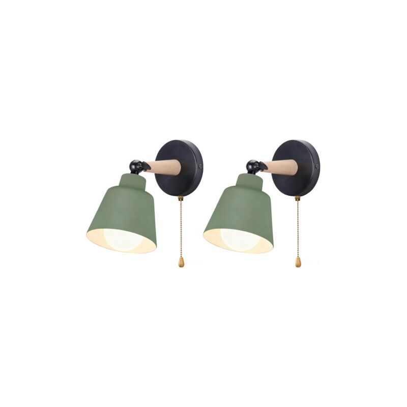 Stück Moderne Grüne Wandleuchte, Minimalistische Retro-wandleuchte, Nordische Innenwandleuchte, E27