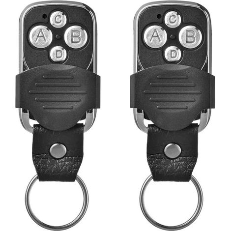 Télécommande Universelle - 270-433,92 Mhz - 4 Boutons Clonables - Pour Porte De Garage Et Portail - 2 Pièces