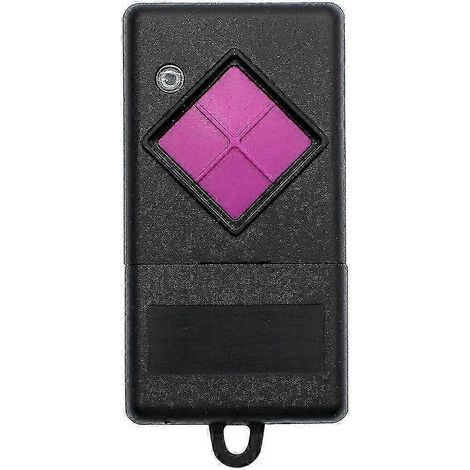 Télécommande Dickert Mahs433 Compatible Avec Mahs433-01 Et Mahs433-04, 433,92 Mhz, Bouton Rose, Led Orange, Émetteur De Garage, Walkbee Black