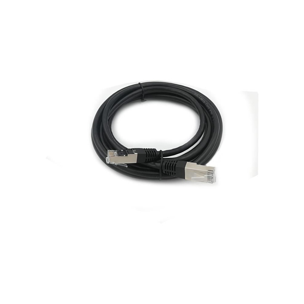 Câble Rj45 - Lineaire - Pcc6fne - Cat.6 - Blindé - F/utp - Noir - 3m