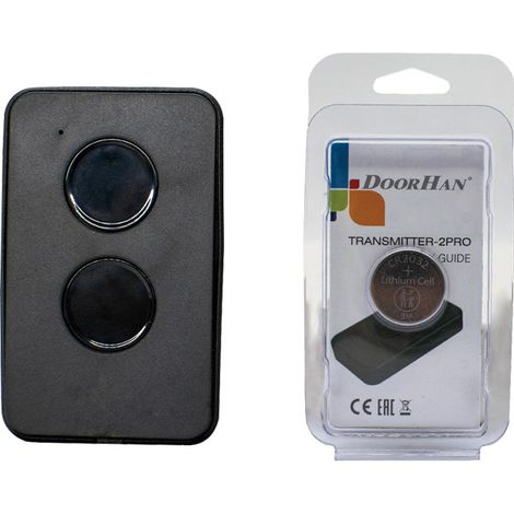 Télécommande Doorhan Code Roulant 433,92 Mhz, 2 Touches Pour Porte De Garage Sectionnelle Et Portail Coulissant