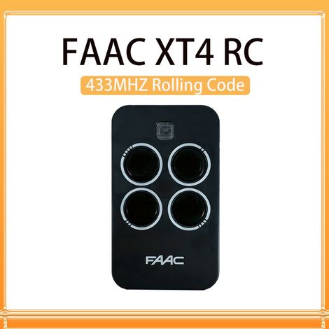 Télécommande De Porte De Garage Faac Xt4 433 Rc, Code Roulant 433 Mhz Compatible 87452 787454 A92z