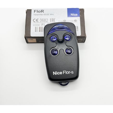 Télécommande De Porte De Garage Nice Flor Flo2r-s Flo04r-s Code Roulant 433 Mhz