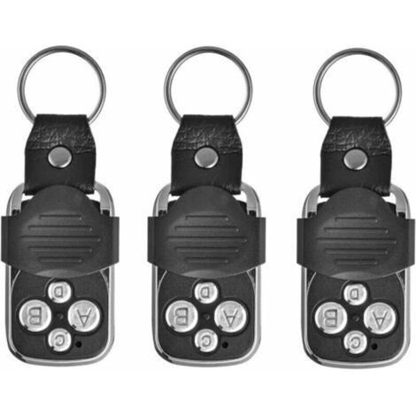 Télécommande Universelle Pour Portes De Garage – 3 Pièces, Compatible 270–433,92 Mhz, 4 Boutons À Code Tournant, Sans Pile Incluse, Fonctionne Avec La Plupart Des Moteurs De Portails Et Portes Section