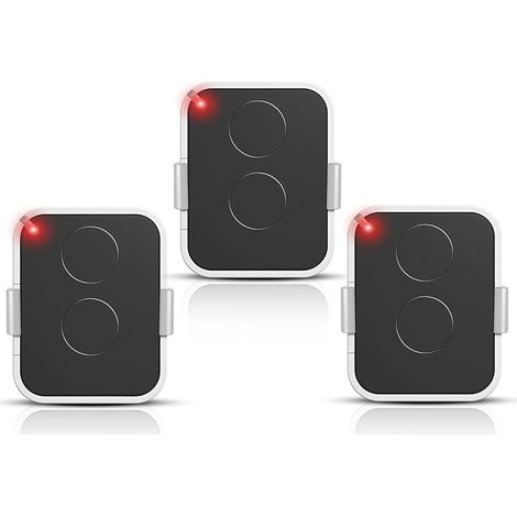 3 Pièces Télécommande Nice 433 Mhz Rolling Code, 2 Canaux, Remplacement Pour On1e, On2e, On4e, Compatible Avec Motorisations Portail Et Garage, Portée Jusqu’à 200m, Format Porte-clés Compact