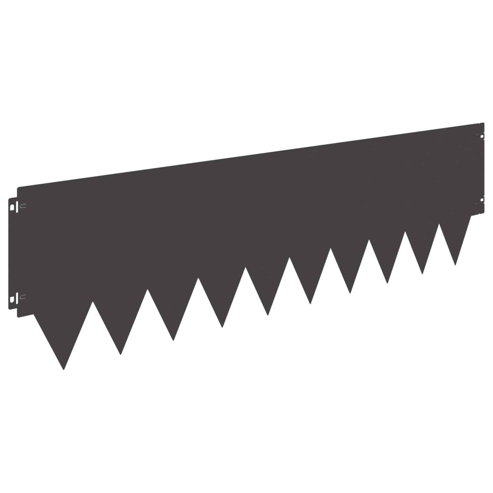 Rasenkante 10 Stk. 103 X 30 Cm Stahl Schwarz Vidaxl