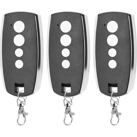 Lot De 3 Télécommandes 433,92mhz – Compatible King Gates Stylo 4k – Télécommande 4 Canaux Pour Porte De Garage – Rolling Code