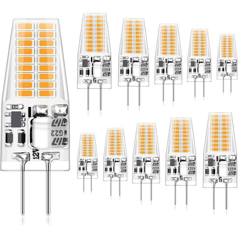 Vuszr G4 Led Lampen, 3w Led G4 Birne Warmweiß 3000k Ersatz 30w Halogenlampen, 12v Ac/dc 300lm G4 Led Leuchtmittel,kein Flimmern Nicht Dimmbar, Energiesparlampe
