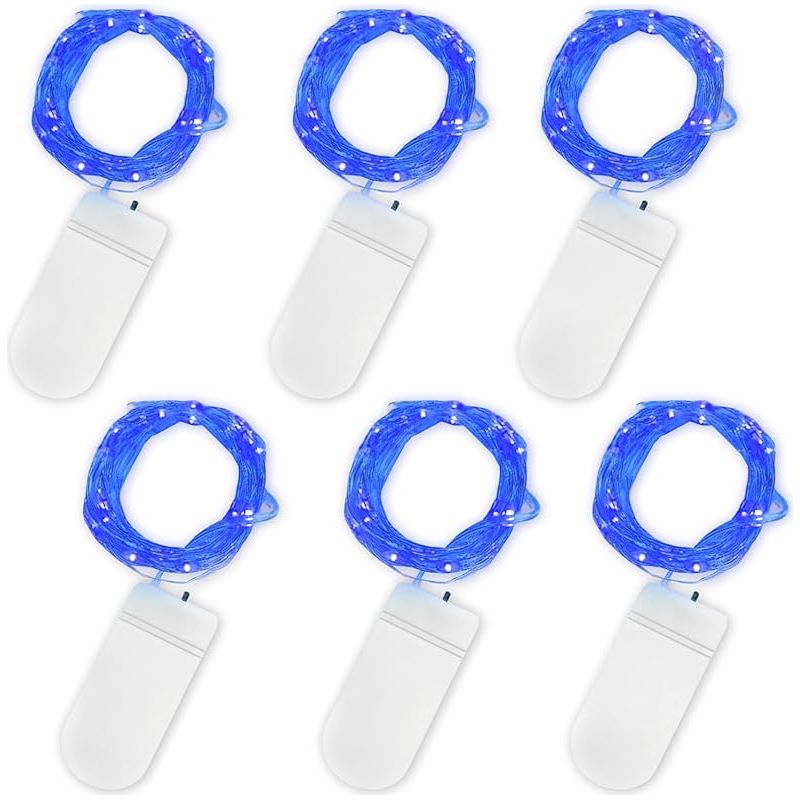 Vuszr Led Mini Lichterkette Mit Batterie, 6x20er Micro Lichterkette Außen Batterie, 2m Diy Kleine Lichterketten Wasserdicht Für Party Hochzeit Weihnachten Beleuchtung Deko (warmweiß, 6 Pack)
