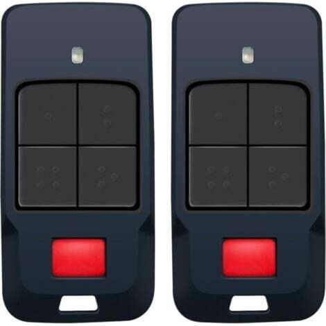 2 Émetteurs Télécommande Porte De Garage Compatible Bft Mitto Cool C4/c2, Fréquence 433 Mhz, Codage Rolling Code