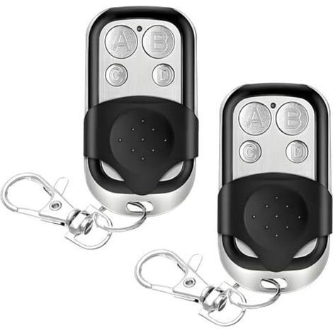 Télécommande De Porte De Garage, 2 Pièces 433 Mhz Télécommande Universelle Clonage, Télécommande Pour Porte De Garage Compatible