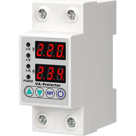 Disjoncteur Différentiel 63a – Plage De Surtension 230v-300v – Plage De Sous-tension 80v-210v – Temps De Retard 1-600s – Double Affichage Led