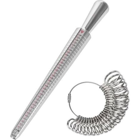 Baguier Calibreur De 41 À 76 Mesure De Taille De Doigt Jauge Anneaux Outil De Bague Avec 3 Echelles De Mesure (eu, Us, Uk)