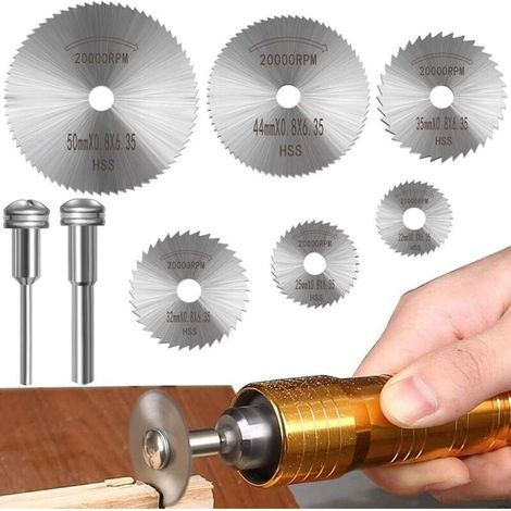 Lot De 6 Lames De Scie Circulaire 32mm – Acier À Grande Vitesse – Pour Bois Dur, Plastique Et Métal – Compatible Outils Dremel