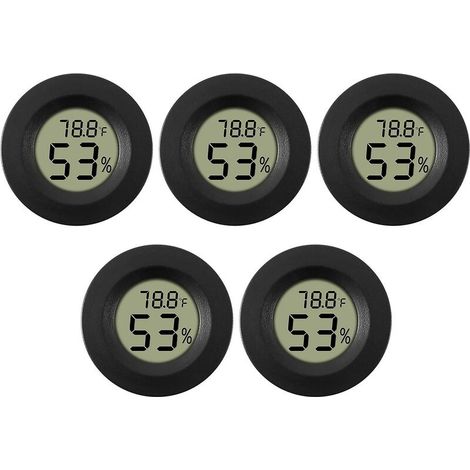 Paquet De 5 Hygromètre Thermomètre Numérique Lcd Moniteur Humidimètre Jauge Pour Humidificateurs Déshumidificateurs
