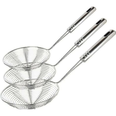 Spider Strainer Skimmer Set Of 3 Asian Strainer Ladle Stainless Steel Wire Skimmer Spoon With H Z644