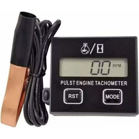 Tachymètre Numérique Inductif – Précision Jusqu'à 99 999 Tr/min – Grand Écran Lcd – Pour Moteurs 2 Temps Et 4 Temps Jusqu'à 30 000 Rpm