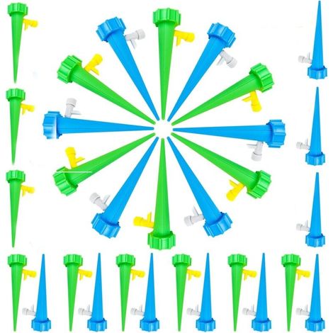 30 Pièces Bouteilles Goutte À Goutte, Cônes D'Arrosage Goutte À Goutte Avec Vanne Réglable, Système D'Irrigation Automatique Des Plantes, Arrosage Automatique Des Vacances