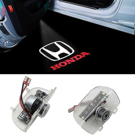 2 Pièces Lumière De Bienvenue Pour Honda Accord Spirior Odyssey Cr-z Elysion Led Projecteur Laser Lumière Logo Porte Lumière Lampadaire Style B