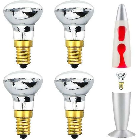 Lava Lamp Bulb 25w E14 R39 Warm White Warm White Reflector Bulb Ses Small Screw Edison Incandescent Spotlight Bulb (pack Of 4) [energy Class C]wanan
