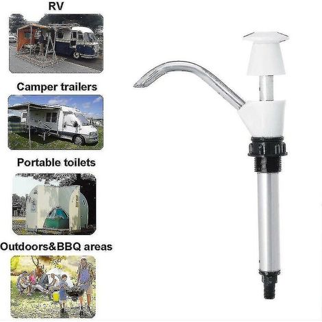 Drinking Water Pump Manual Water Pump, Hand Press Water, Caravan Sink Water Hand Pump Double Action Camping Trailer, Spare Pumping Tool For Camping(wh