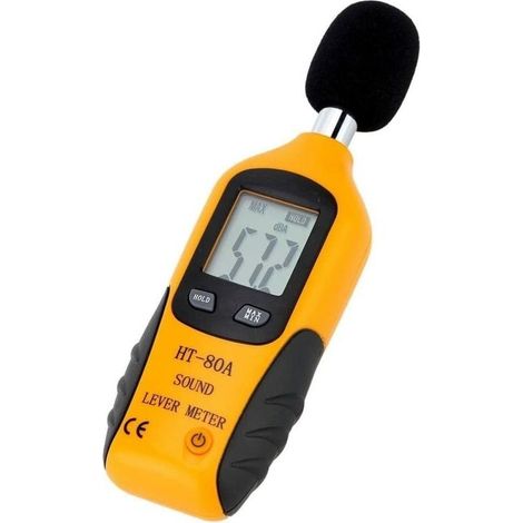 Sonomètre 30-130 Dba – Décibelmètre Professionnel Avec Écran Lcd Rétroéclairé – Alarme Intégrée Pour Niveaux Sonores Élevés - 30-130dba