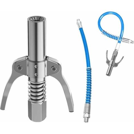 Coupleur G Pour Pompe À Graisse 1/8 Npt – Acier Inoxydable – Tuyau Flexible 30 Mm – Compatible Pistolets Graisseurs Pneumatiques Et Manuels