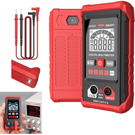 Multimètre Numérique Automatique – Mode Smart Auto – Détection De Tension Sans Contact – Protection Contre Les Surcharges – Affichage Rétroéclairé - Ht123