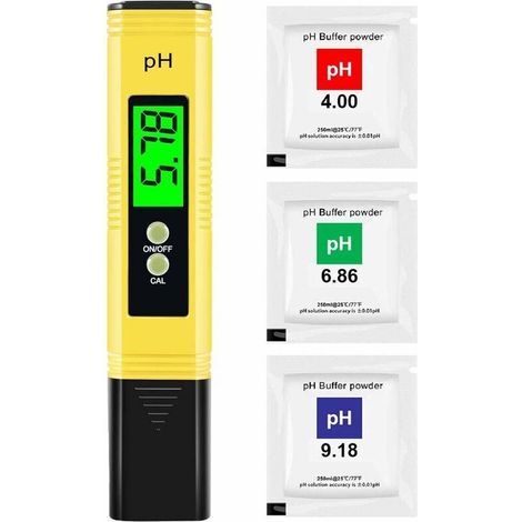 Ph-mètre Numérique Haute Précision 0,01 Ph – Plage De Mesure 0-14 Ph – Écran Lcd Rétroéclairé – Pour Aquariums Et Piscines