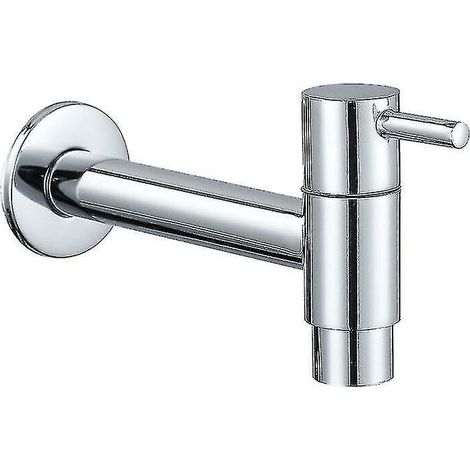 Wall Mounted Brass Faucet For Cold Water, Sink, Mop, Washing Machine Faucets, Garden Taps, Chrome