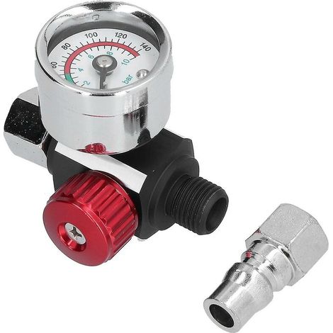 Air Pressure Regulator 1/4in Alloy Paint Spray Gun Pressure Regulator Valve For Adjusting Pressure