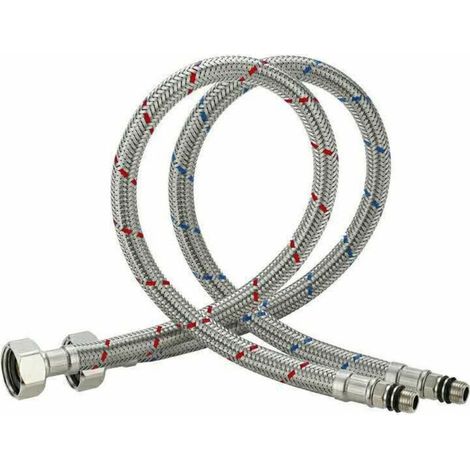 Tuyau De Raccordement Flexible 60 Cm – Acier Inoxydable 304 – Résistance 90℃ – Pression 10 Bars – Raccords Pour Eau Chaude Et Froide