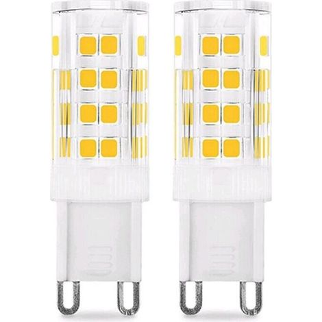 Ampoule Led G9 5w (équivalent 50w Ampoules Halogènes), 450lm, 220v, Blanc Froid 6000k, Ac100-240v, Non-dimmable, Économie D'Énergie, Base En Céramique, Culot G9 Standard, Lot De 6 [classe Énergétique