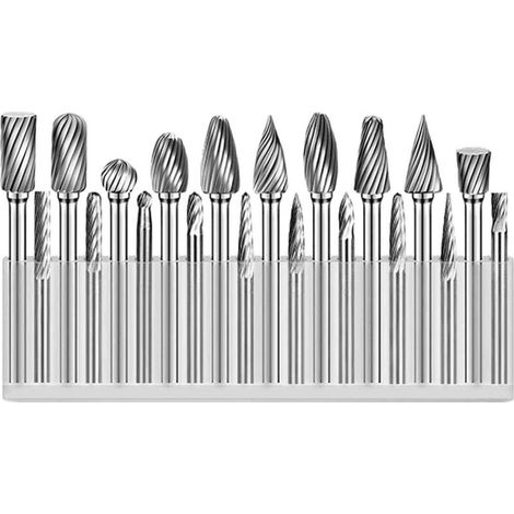 Lime Rotative En Carbure De Tungstène, Tête De Coupe 1/8 Et 1/4 (lime Rotative, Coupe Unique, Lot De 20)