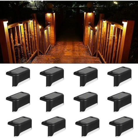 Solar Deck Lights Outdoor, 4/8/12 Pack Solar Step Lights Waterproof Led Solar Lights For Outdoor Stairs, Step, Fence, Railing, Yard And Patio-colorbla 1000 Pcs