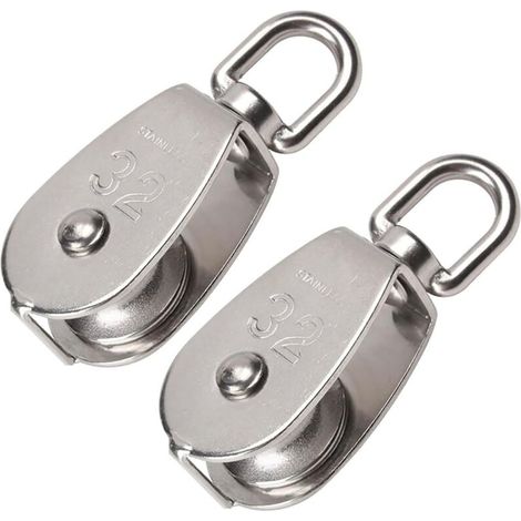 Poulie De Levage En Acier Inoxydable 304 – Capacité 250 Kg – Diamètre 32 Mm – Rotation 360° Pour Applications Professionnelles - Ble-32mm